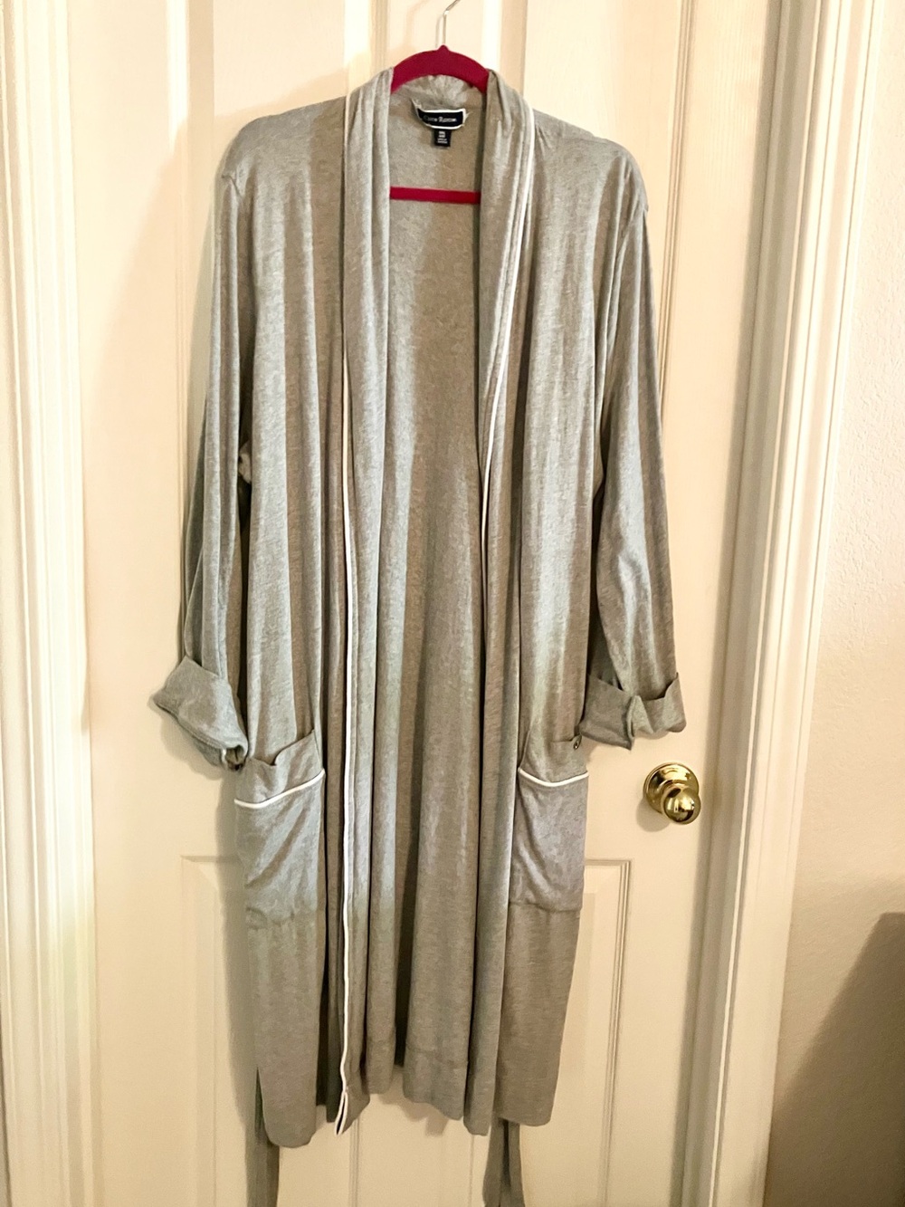 Club Room Silver Gray Soft Long Robe